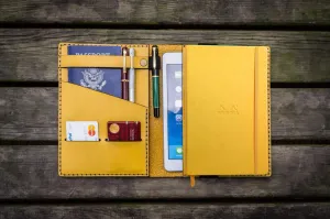 Leather Rhodia A5 Notebook & iPad Mini Cover - Yellow