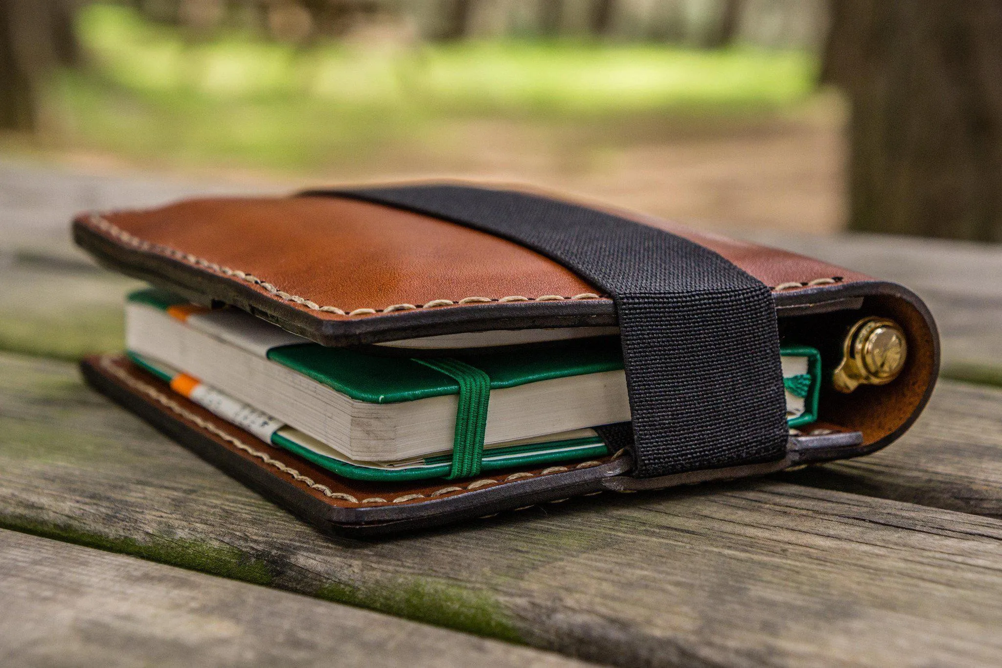 Leather Rhodia A6 Notebook Cover - Brown