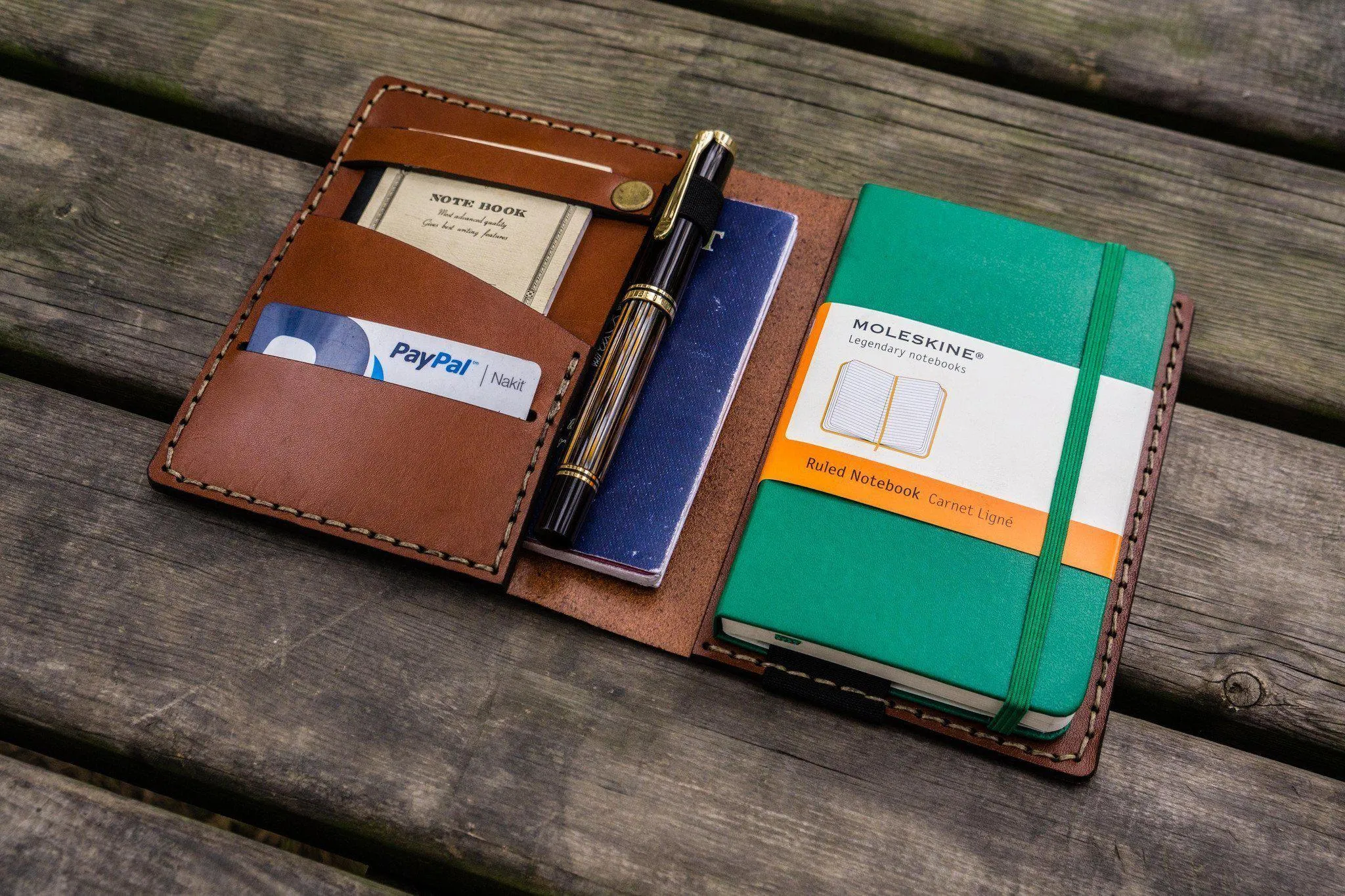 Leather Rhodia A6 Notebook Cover - Brown