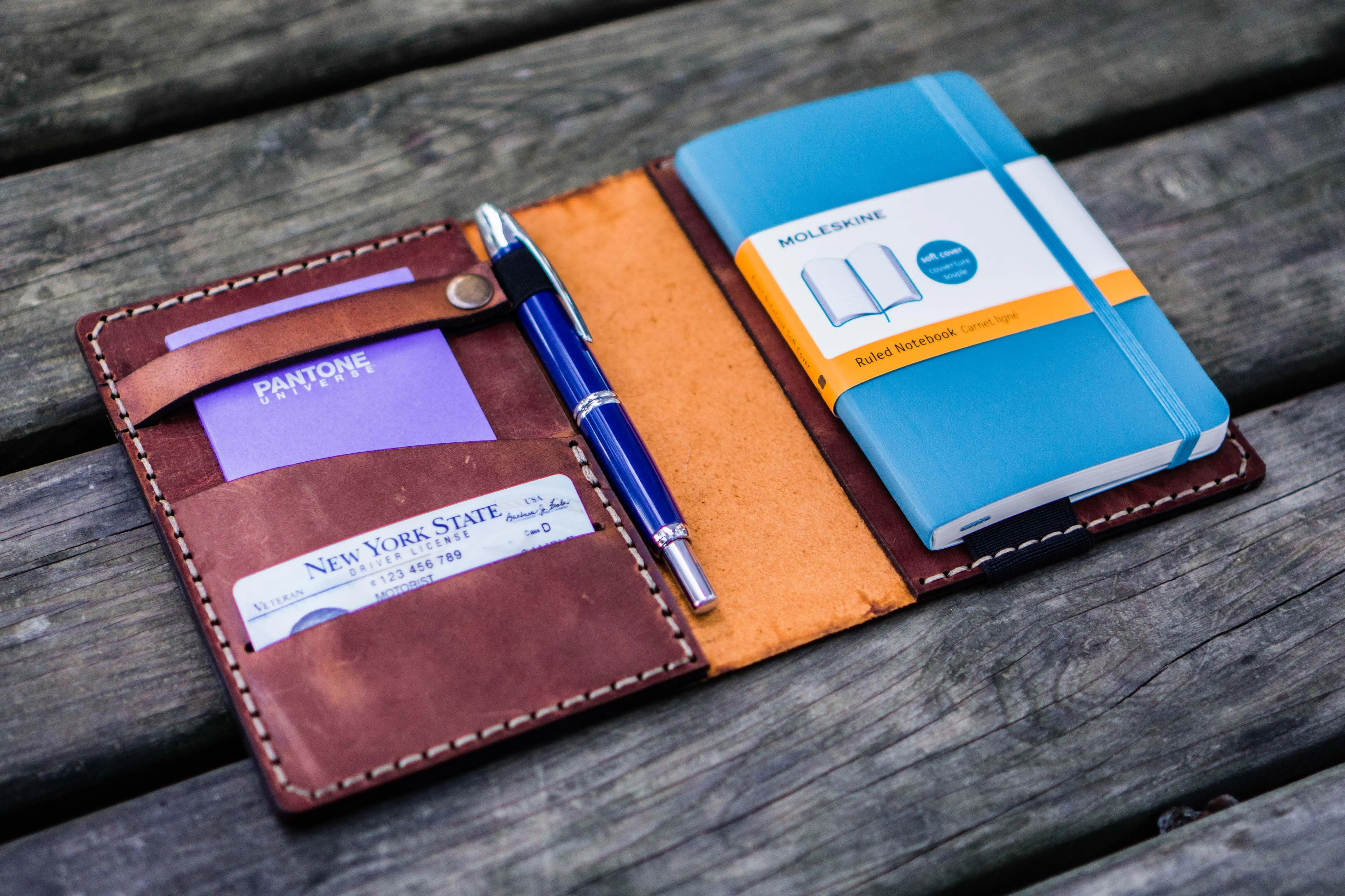 Leather Rhodia A6 Notebook Cover - Crazy Horse Tan