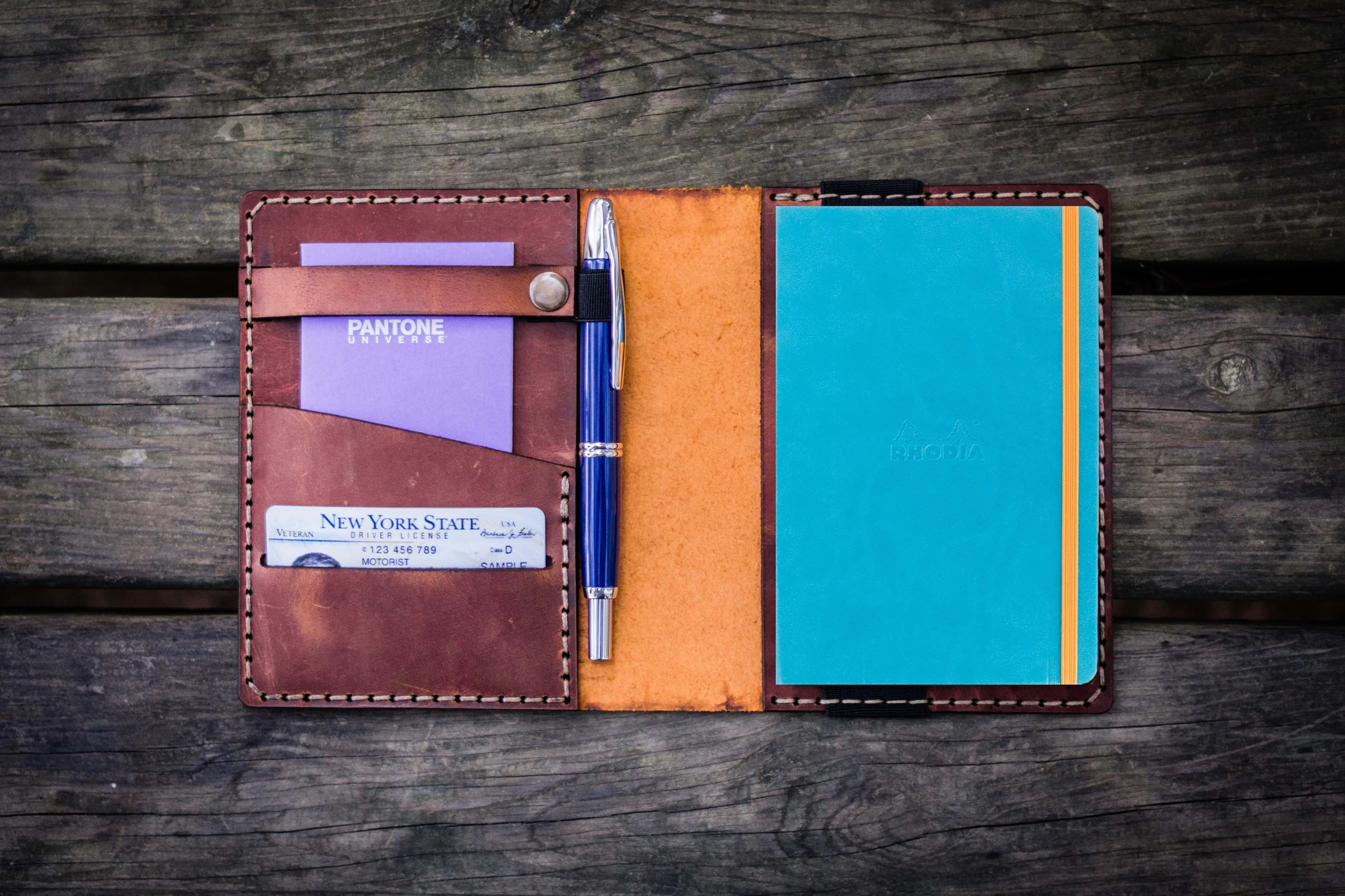 Leather Rhodia A6 Notebook Cover - Crazy Horse Tan