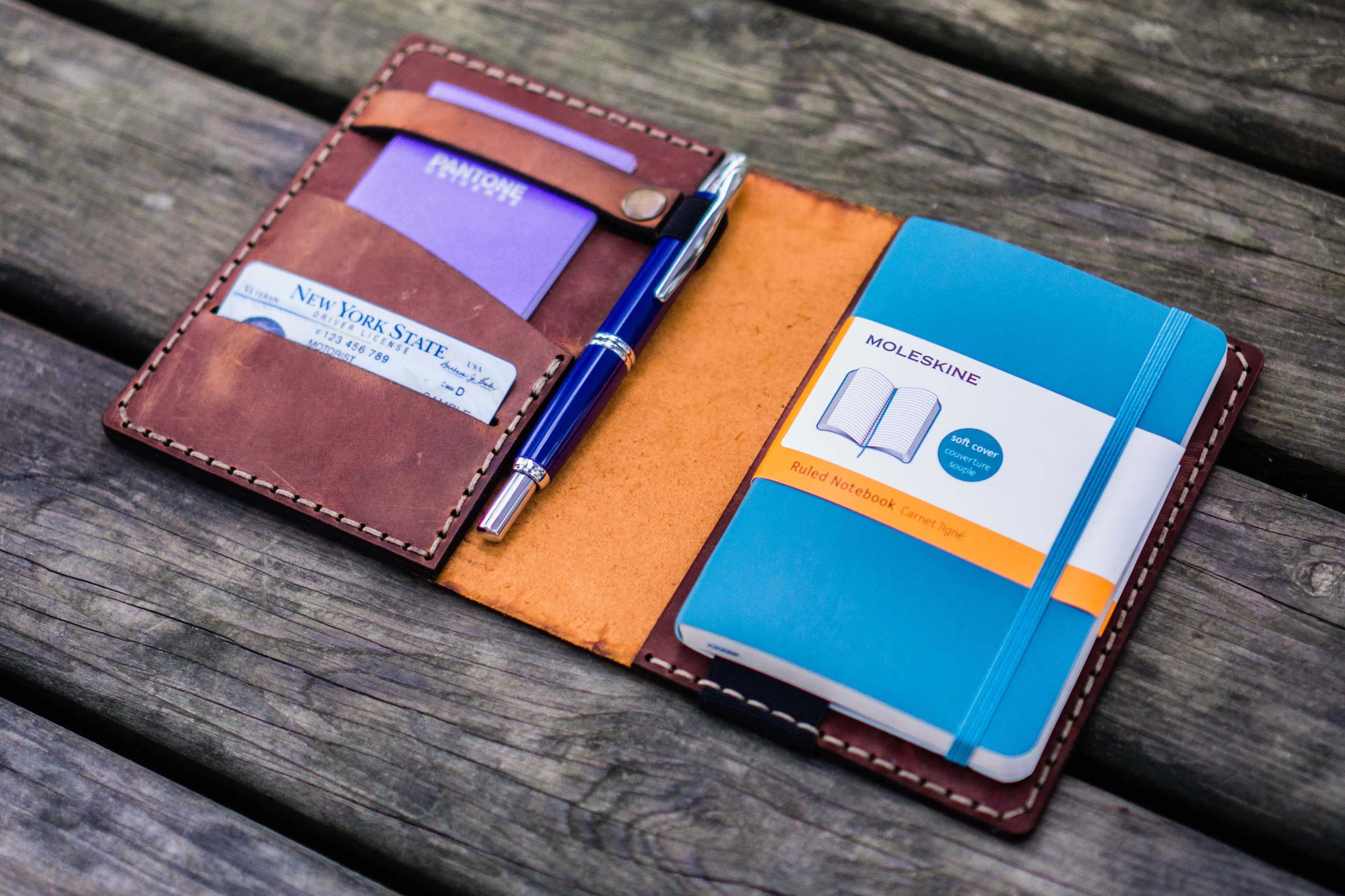 Leather Rhodia A6 Notebook Cover - Crazy Horse Tan