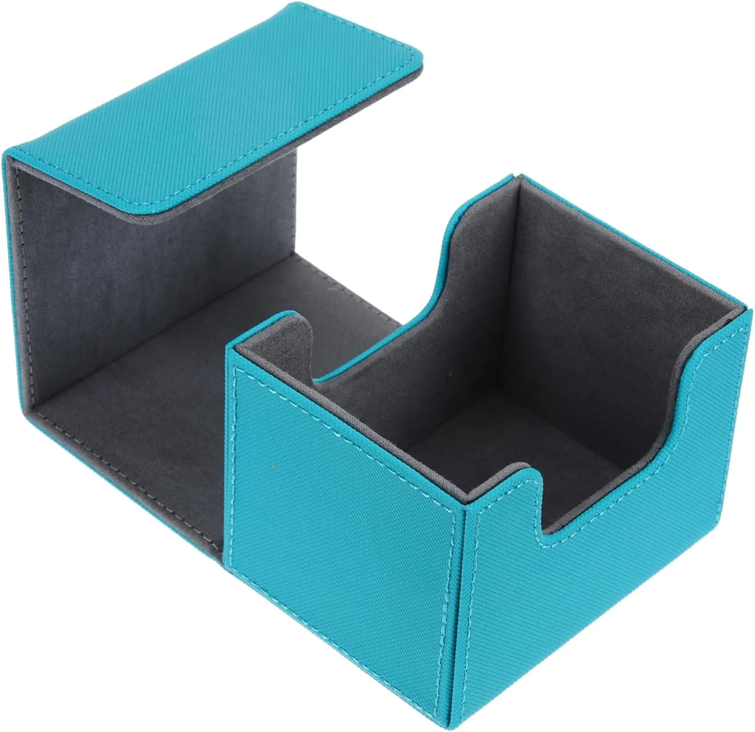 Leather Trading Cards Storage Box Pu Leather Organizer for Games Cards Portable Design for Family Friends for Outdoor Use