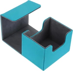 Leather Trading Cards Storage Box Pu Leather Organizer for Games Cards Portable Design for Family Friends for Outdoor Use