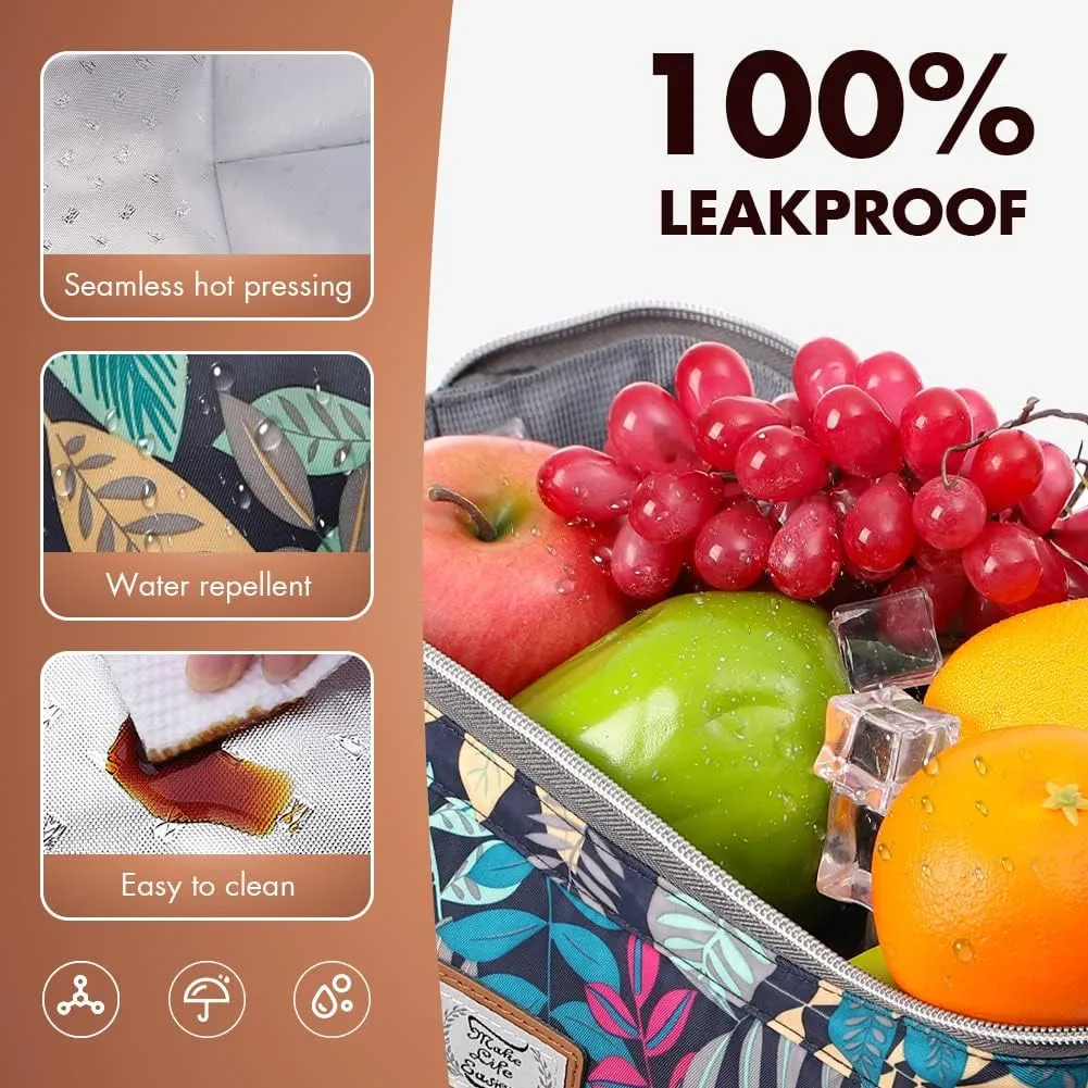 Lekesky Lunch Box for Women, Leakproof Insulated Lunch Bag for Adult Work Reusable Lunch Cooler Tote Bag