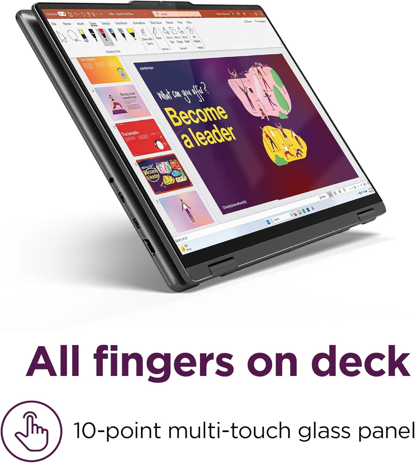 Lenovo Yoga 7 7i 2-in-1 Laptop (16" FHD  Touchscreen, AMD Ryzen 7 8840HS (Beat i7-1355U), 16GB DDR5 RAM, 1TB SSD) AI PC, Backlit, Fingerprint, FHD IR Webcam, Win 11 Pro w/ Copilot, Arctic Grey