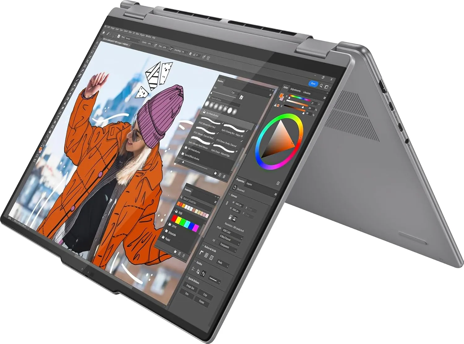 Lenovo Yoga 7 7i 2-in-1 Laptop (16" FHD  Touchscreen, AMD Ryzen 7 8840HS (Beat i7-1355U), 16GB DDR5 RAM, 1TB SSD) AI PC, Backlit, Fingerprint, FHD IR Webcam, Win 11 Pro w/ Copilot, Arctic Grey