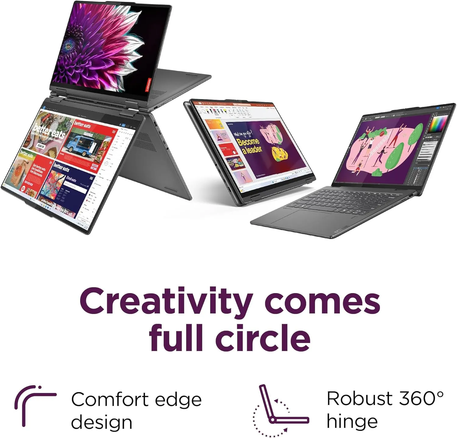 Lenovo Yoga 7 7i 2-in-1 Laptop (16" FHD  Touchscreen, AMD Ryzen 7 8840HS (Beat i7-1355U), 16GB DDR5 RAM, 1TB SSD) AI PC, Backlit, Fingerprint, FHD IR Webcam, Win 11 Pro w/ Copilot, Arctic Grey