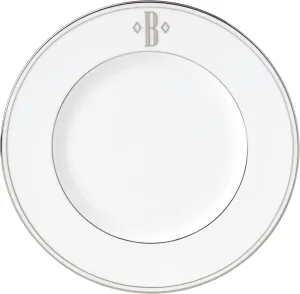 Lenox Federal Platinum Block Monogram Dinnerware Accent Plate, B