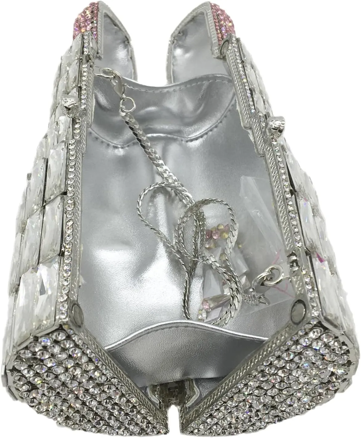 Lipstick Crystal Clutch Bag Women Novelty Evening Handbags Bridal Party Dinner Rhinestone Clutch Purse Prom Bag,Mini