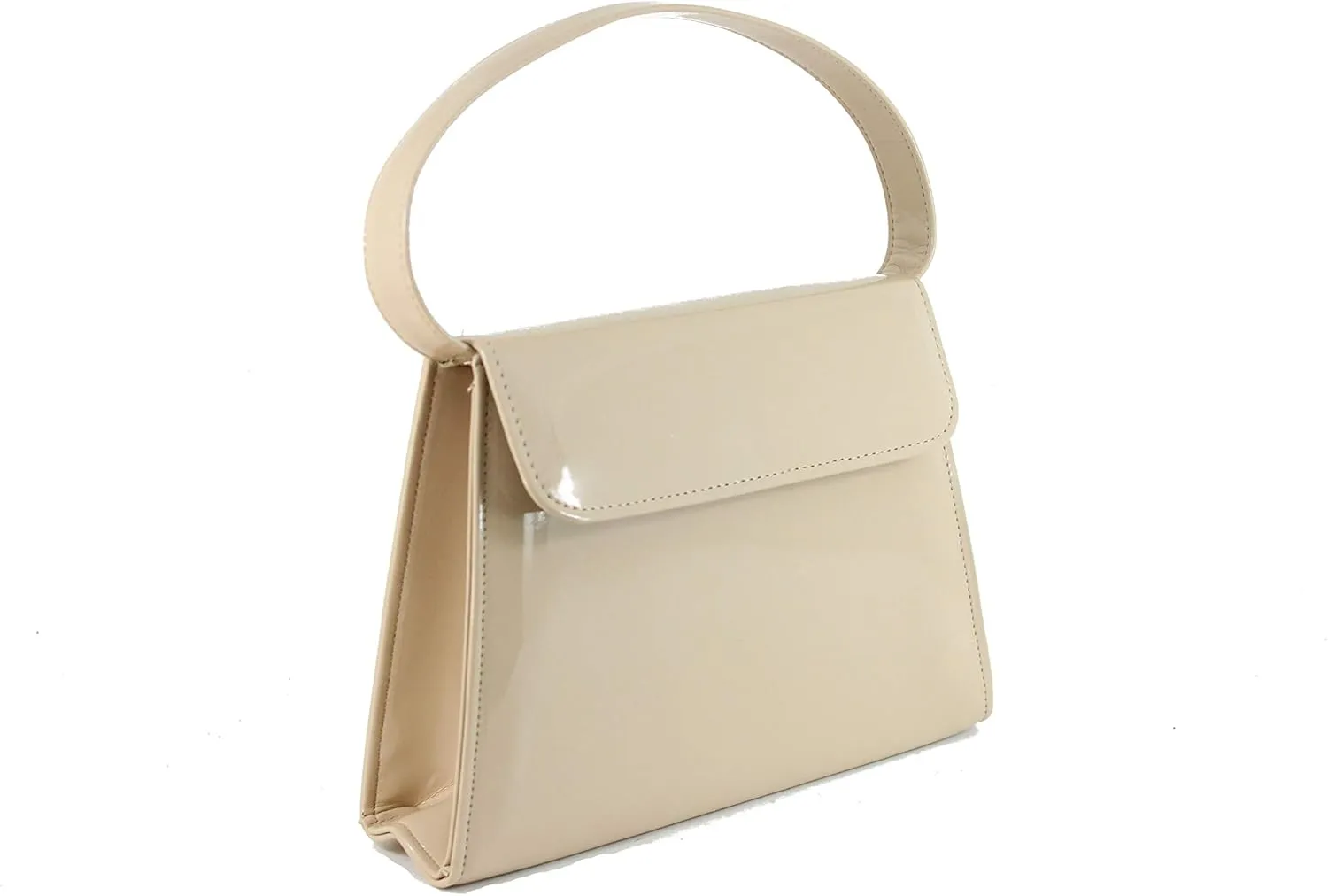LONI Clutch Handbag Purse for Women | Shoulder & Top-Handle Grab Handbag | Patent leather Bag for Wedding & Prom