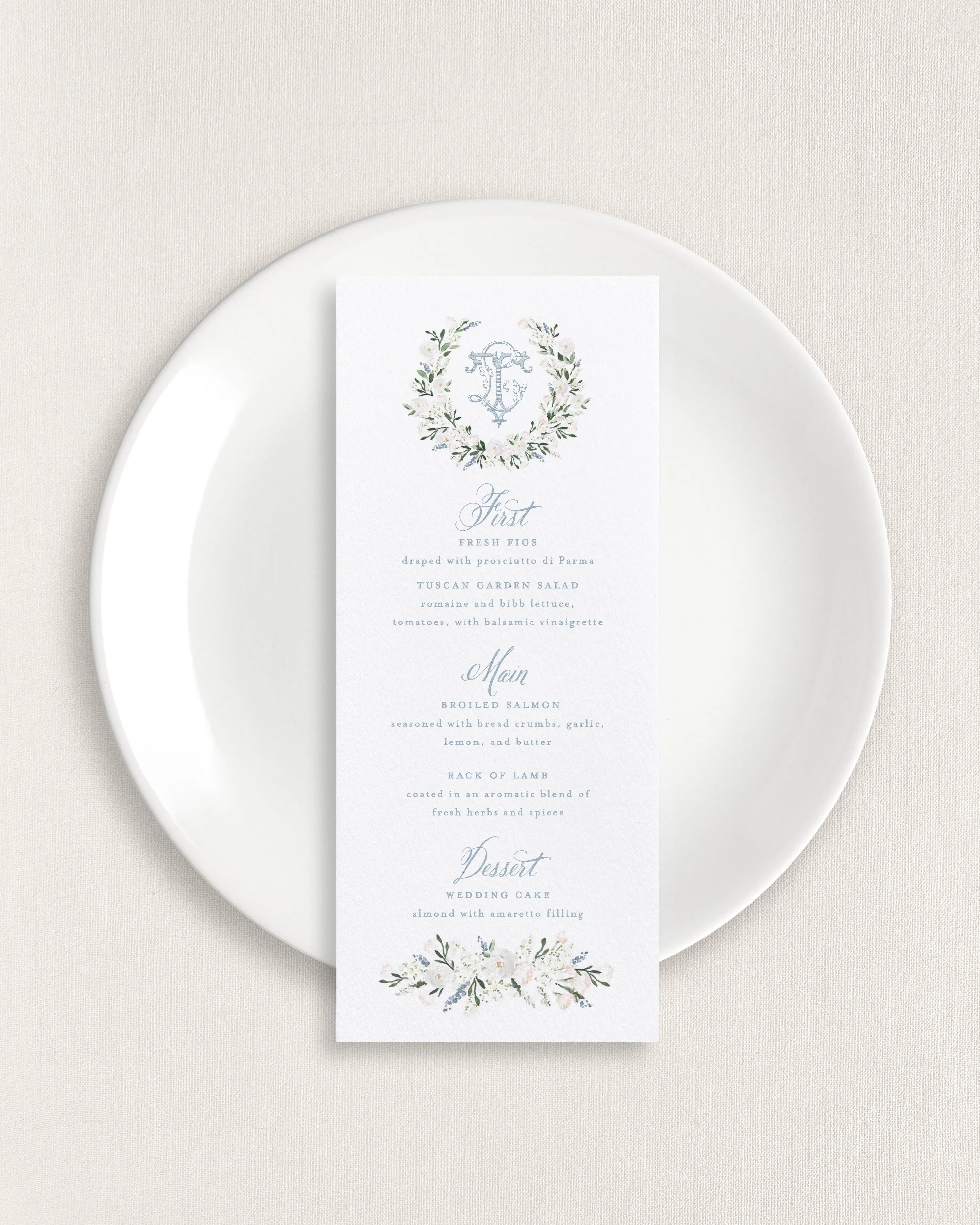 Louisa Seated Dinner Menus