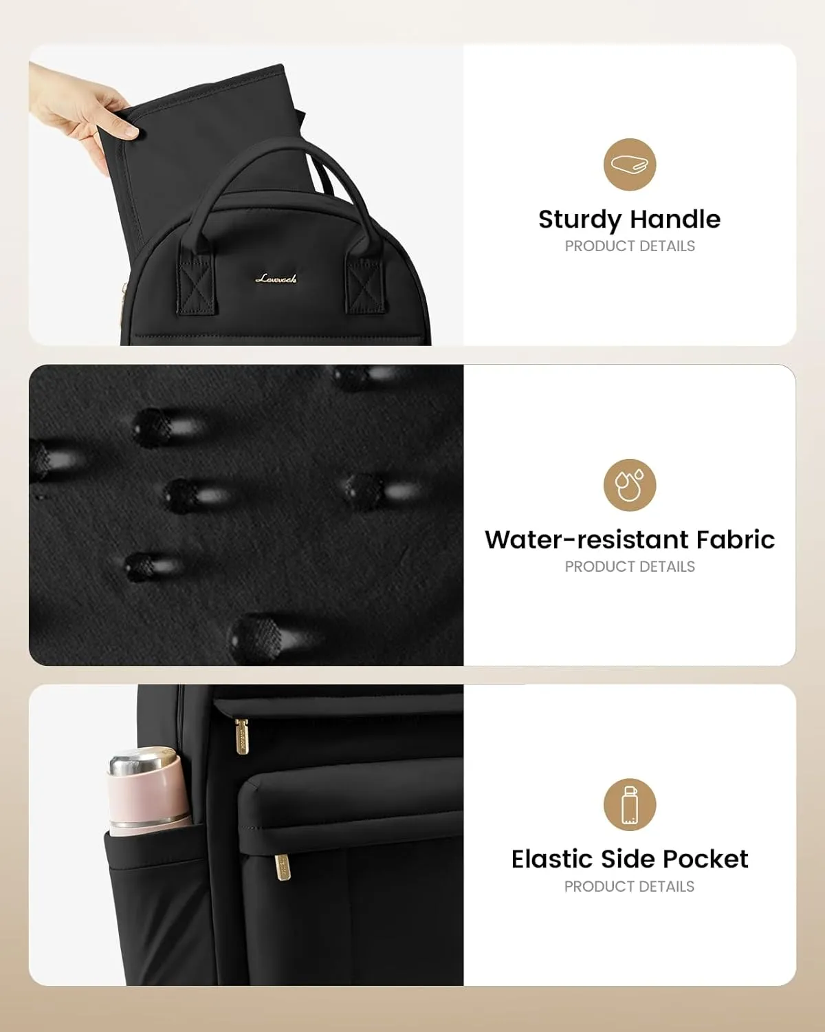 LOVEVOOK Puffer Diaper Bag Backpack, Lightweight 30L Baby Bag with Changing Pad, Large Diaper Backpack for Mom Dad with Stroller Buckles, Black