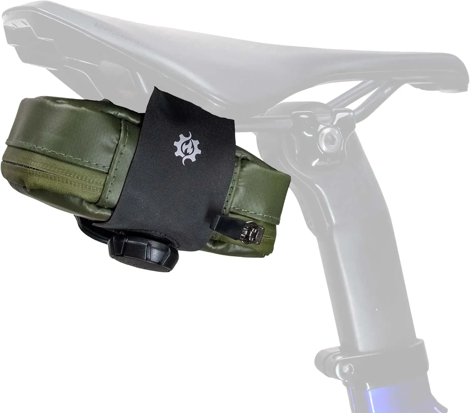 Lumiere & Co. Bike Seat Bag, Road Bike Bag, Small Bike Seat bags, Cycling Seat bag, Bike Under Seat Bag, Seat Bicycle bag, Bike Bag Under seat, Cycling Saddle Bag (Green, Small)