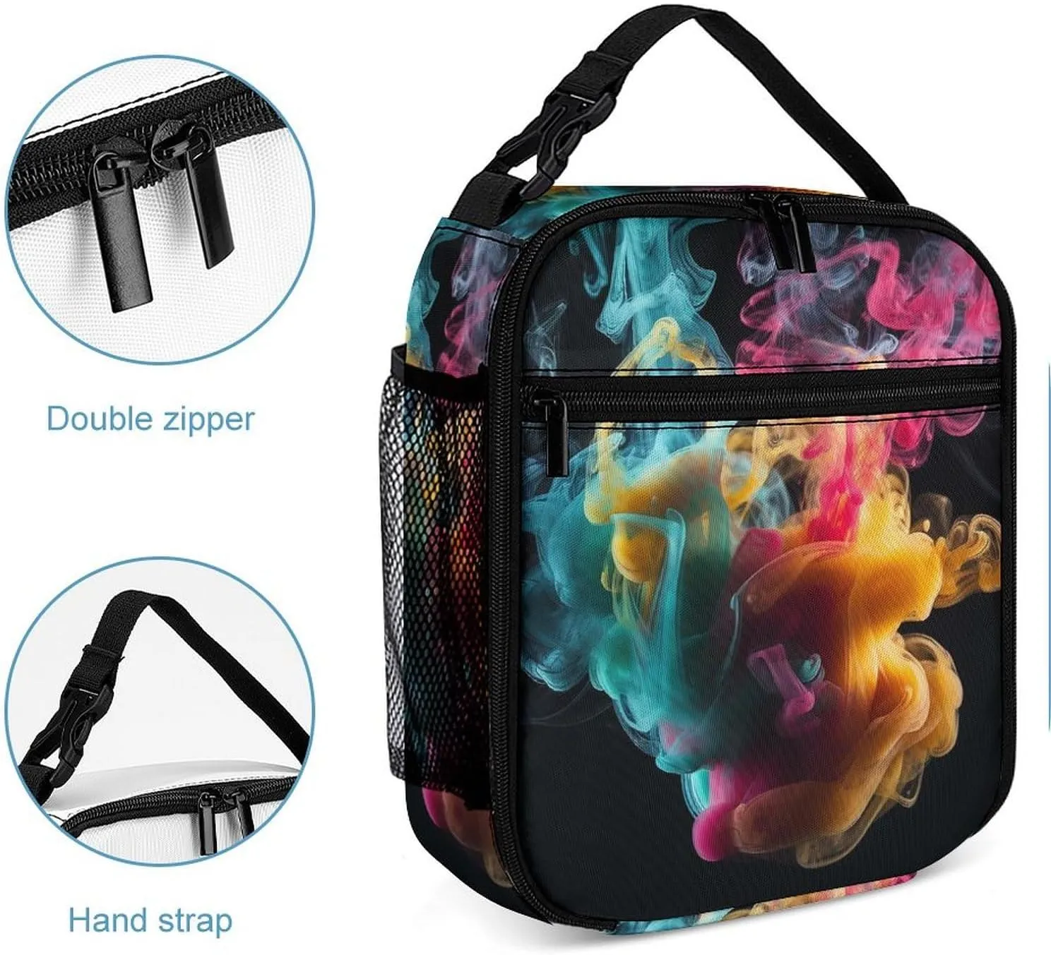 Lunch Bag for Women Men Lunch Box Reusable Melt In The Water Lunch Tote Bag Leakproof Lunch Cooler Bag for Work, 27.5X20cm