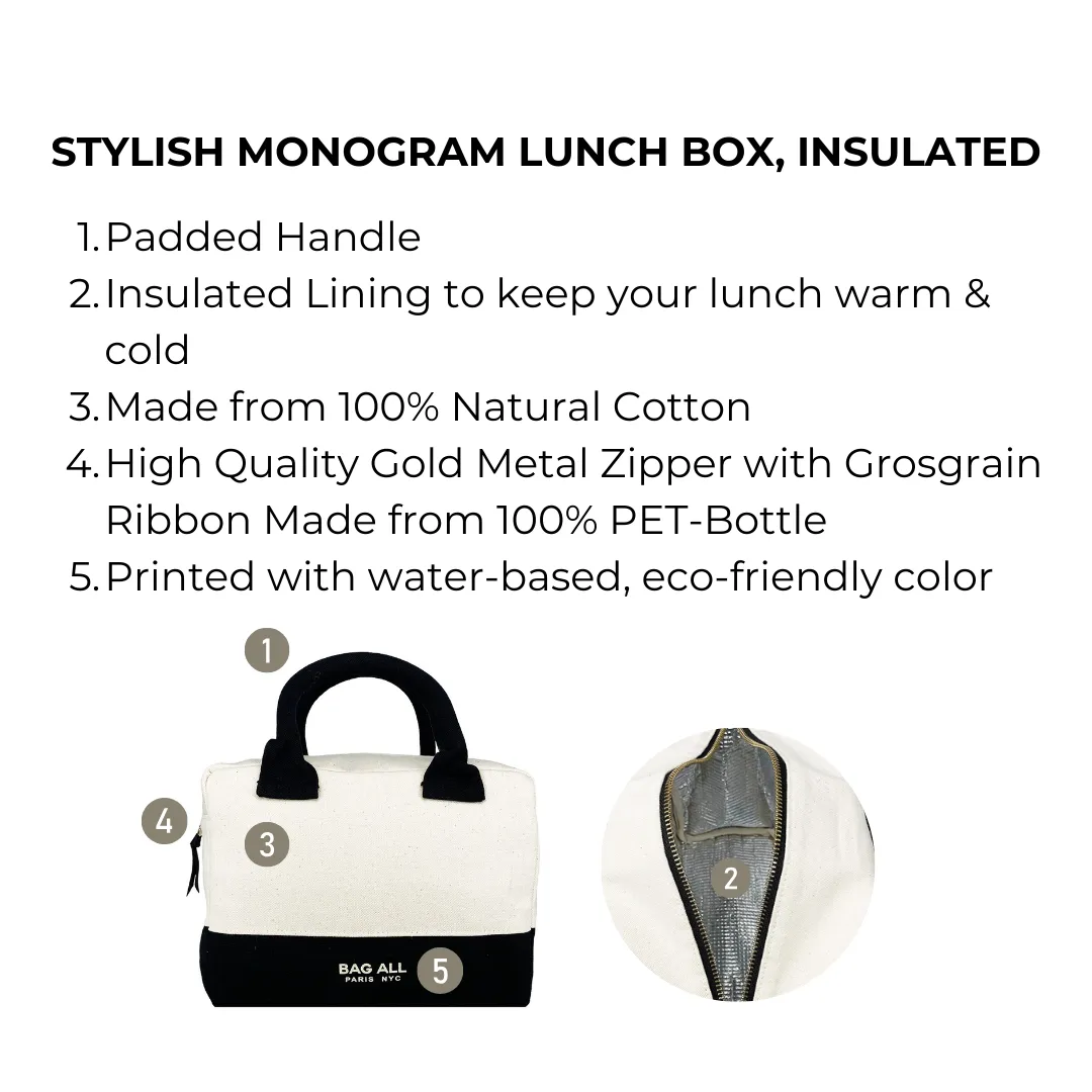 Lunch Bag Personalized, Insulated – Cream