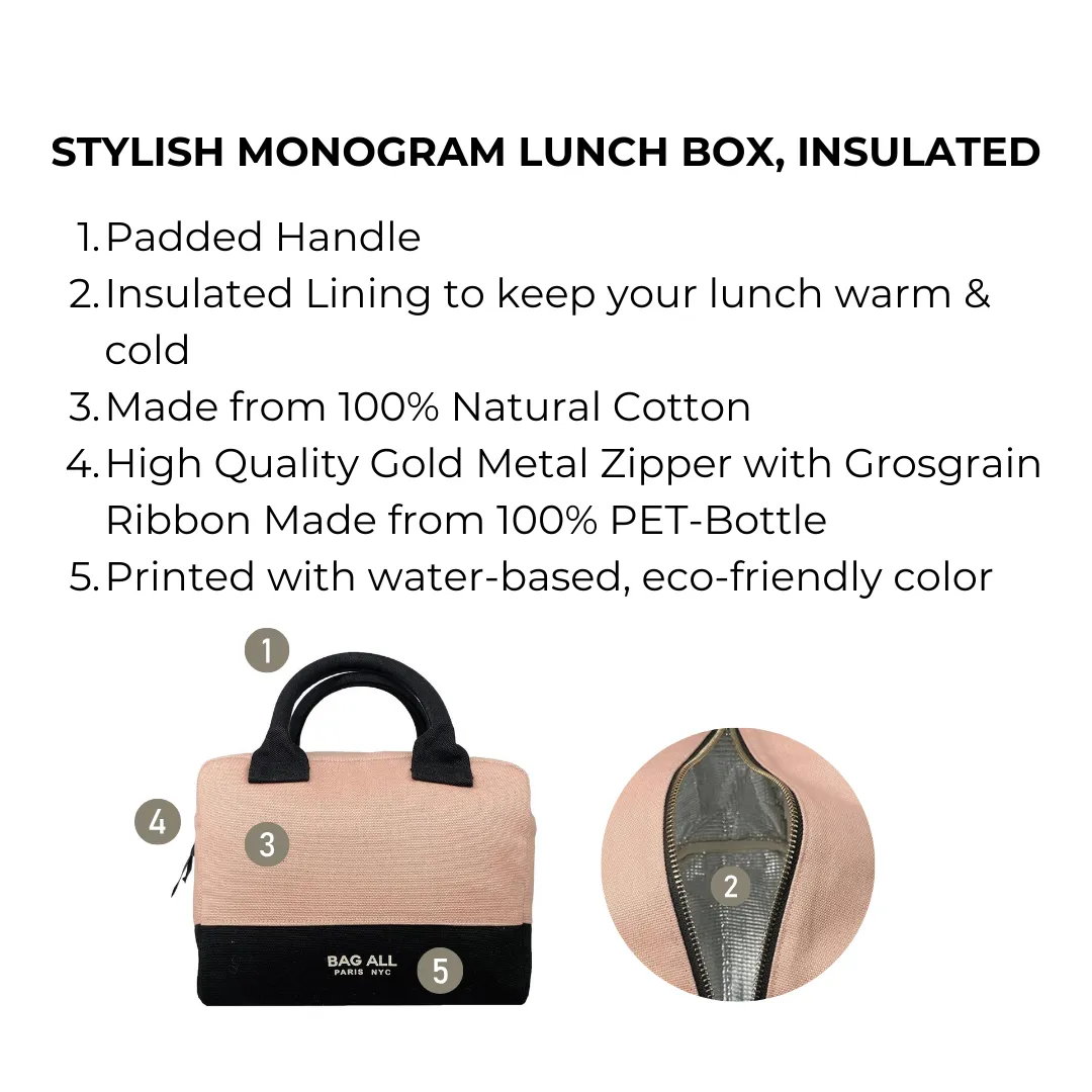 Lunch Bag Personalized, Insulated – Pink/Blush