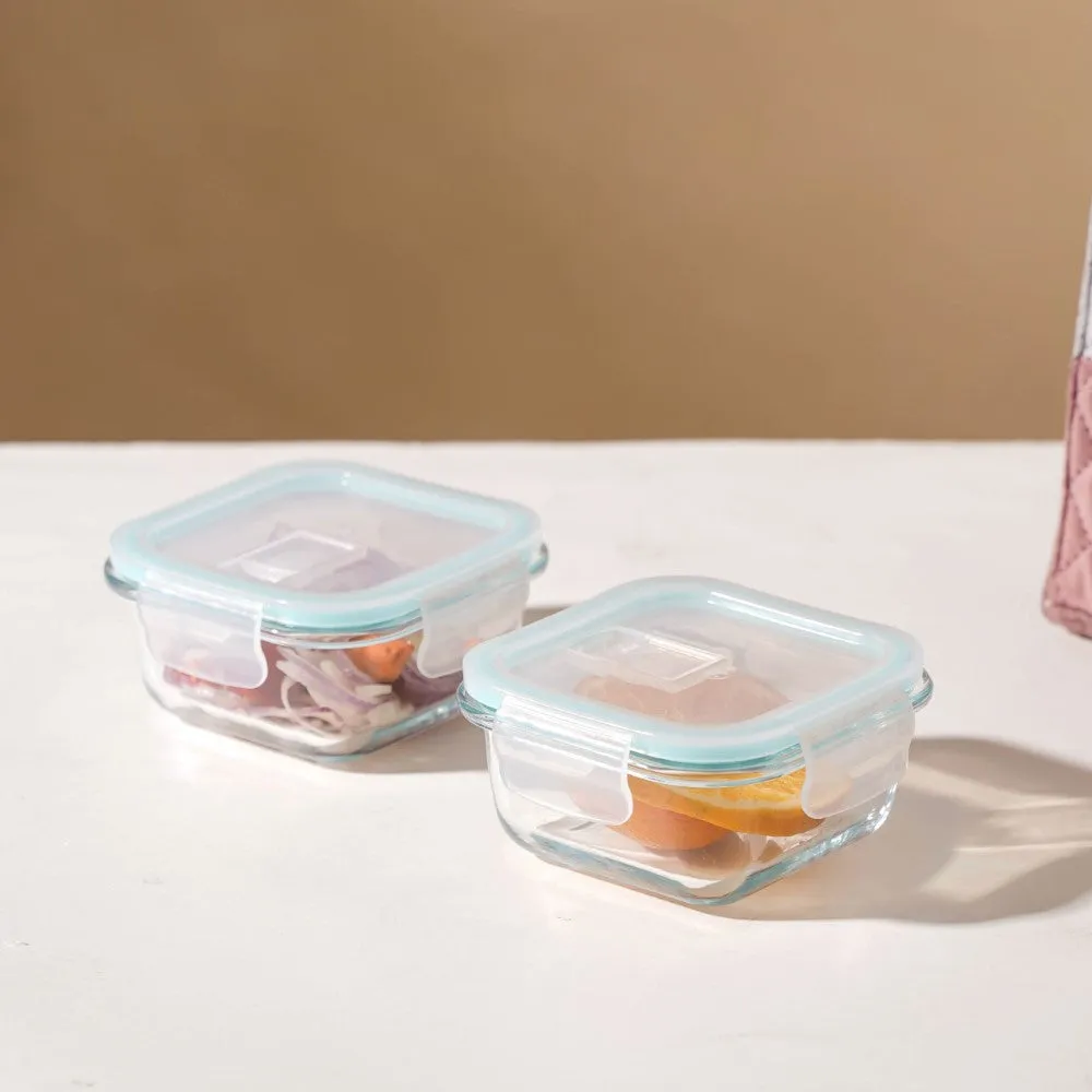 Lunch Box Set Of 4 With Velvet Lunch Bag