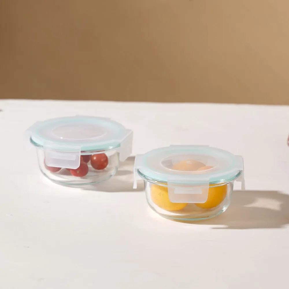 Lunch Box Set Of 4 With Velvet Lunch Bag