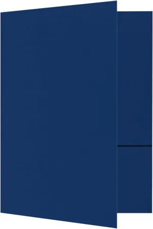 LUXPaper 9" x 12" Presentation Folders | Two Pocket | Navy Blue | 100lb. Cover | 100 Qty