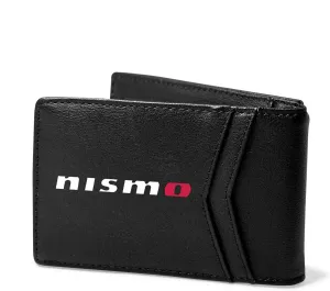 made for - Nissan NISMO Black PU Leather Slim RFID Resistant Bi-fold Men Wallet