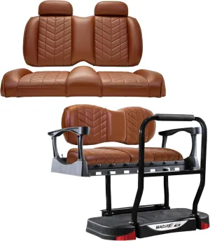 MADJAX Aviator Front & Rear Golf Cart Cushion Set | Premium Seat Back & Bottom Assemblies