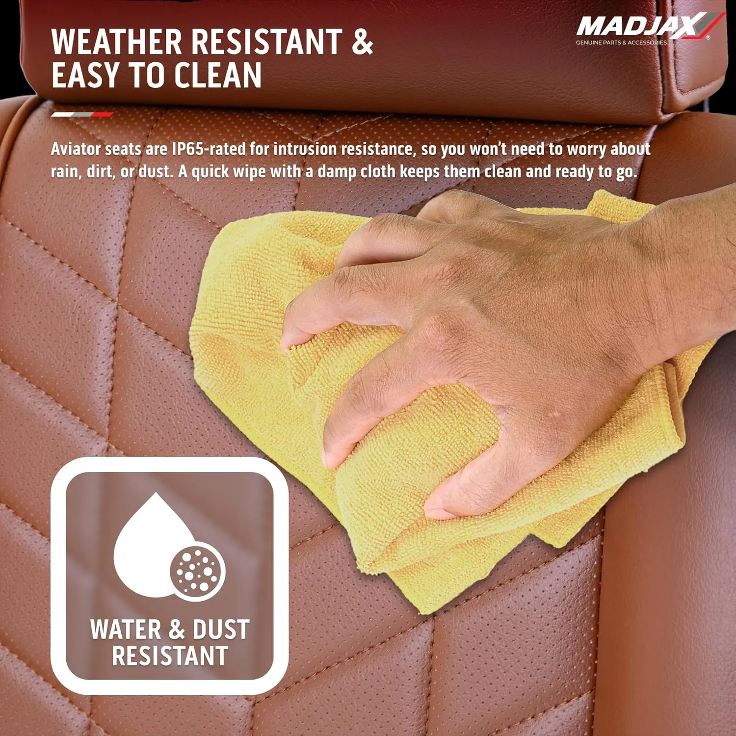 MADJAX Aviator Front & Rear Golf Cart Cushion Set | Premium Seat Back & Bottom Assemblies