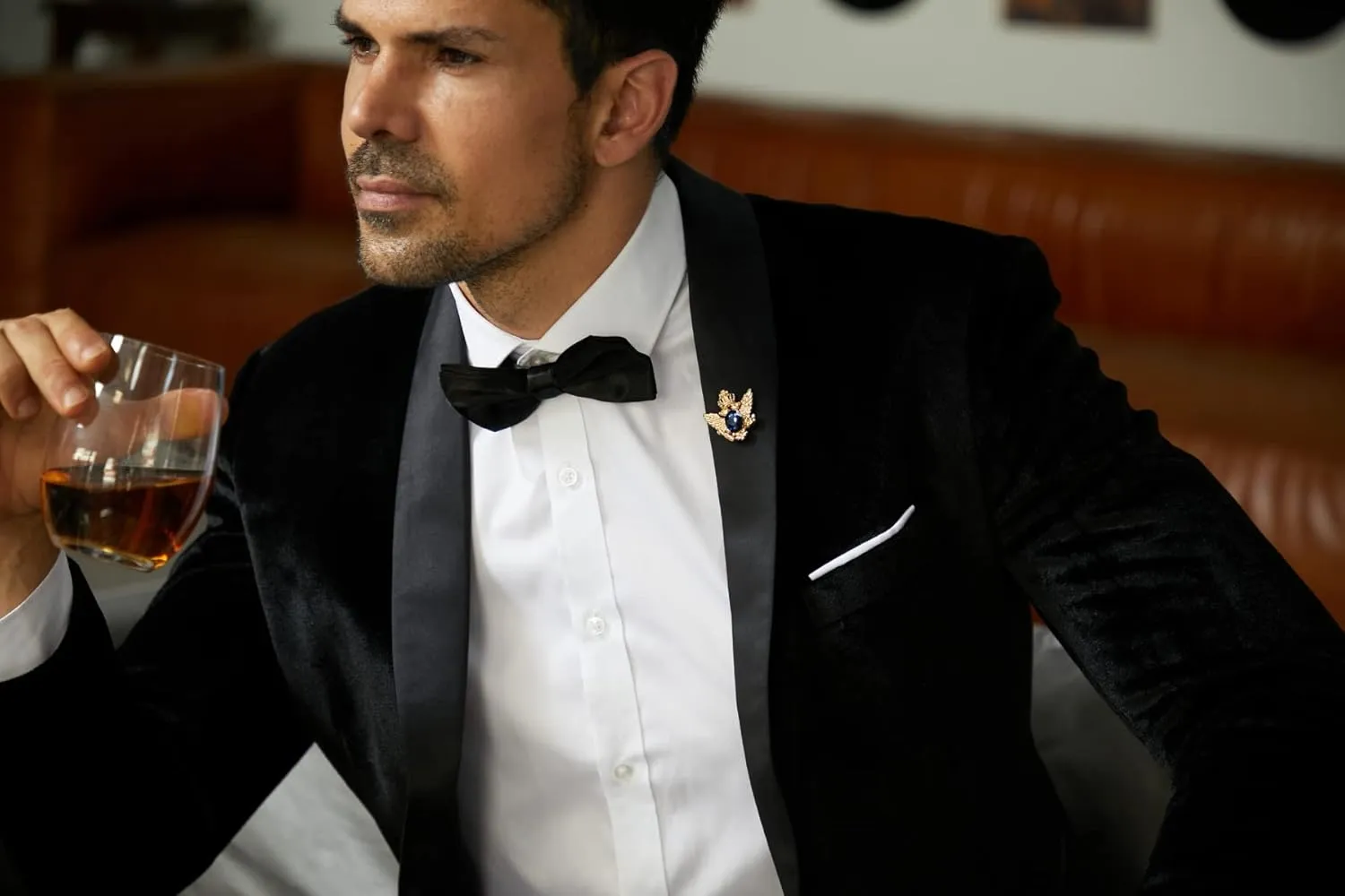 MAGE MALE Men's Velvet Slim Fit Suit Blazer Jacket Shawl Lapel One Button Dinner Prom Wedding Tuxedo