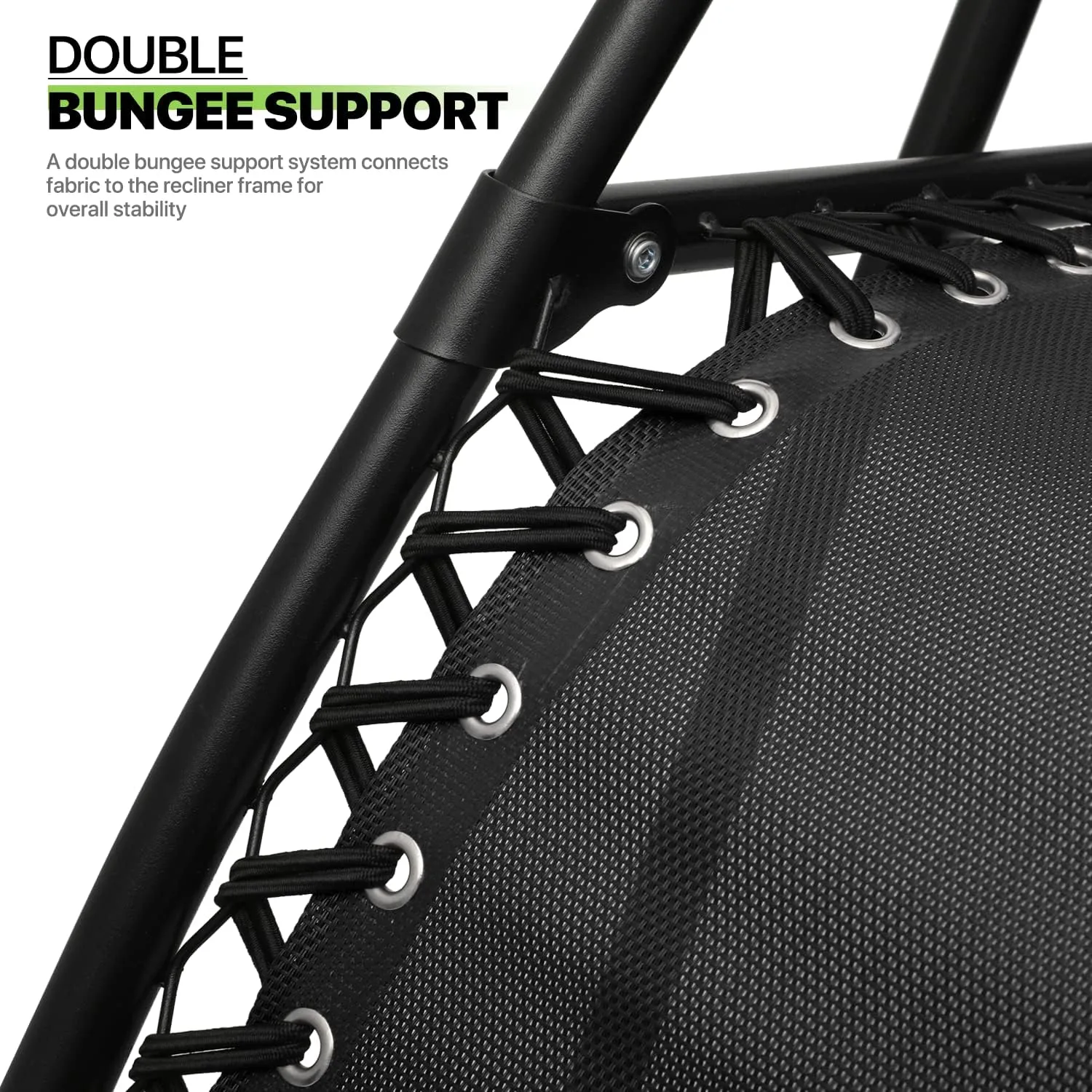 Magshion Zero Gravity Lounge Chairs Set of 2, Outdoor Patio Reclining Chair with Side Tray, Adjustable Anti-Gravity Recliners with Pillow Headrest, Folding Lounger for Lawn Camping Beach, Black