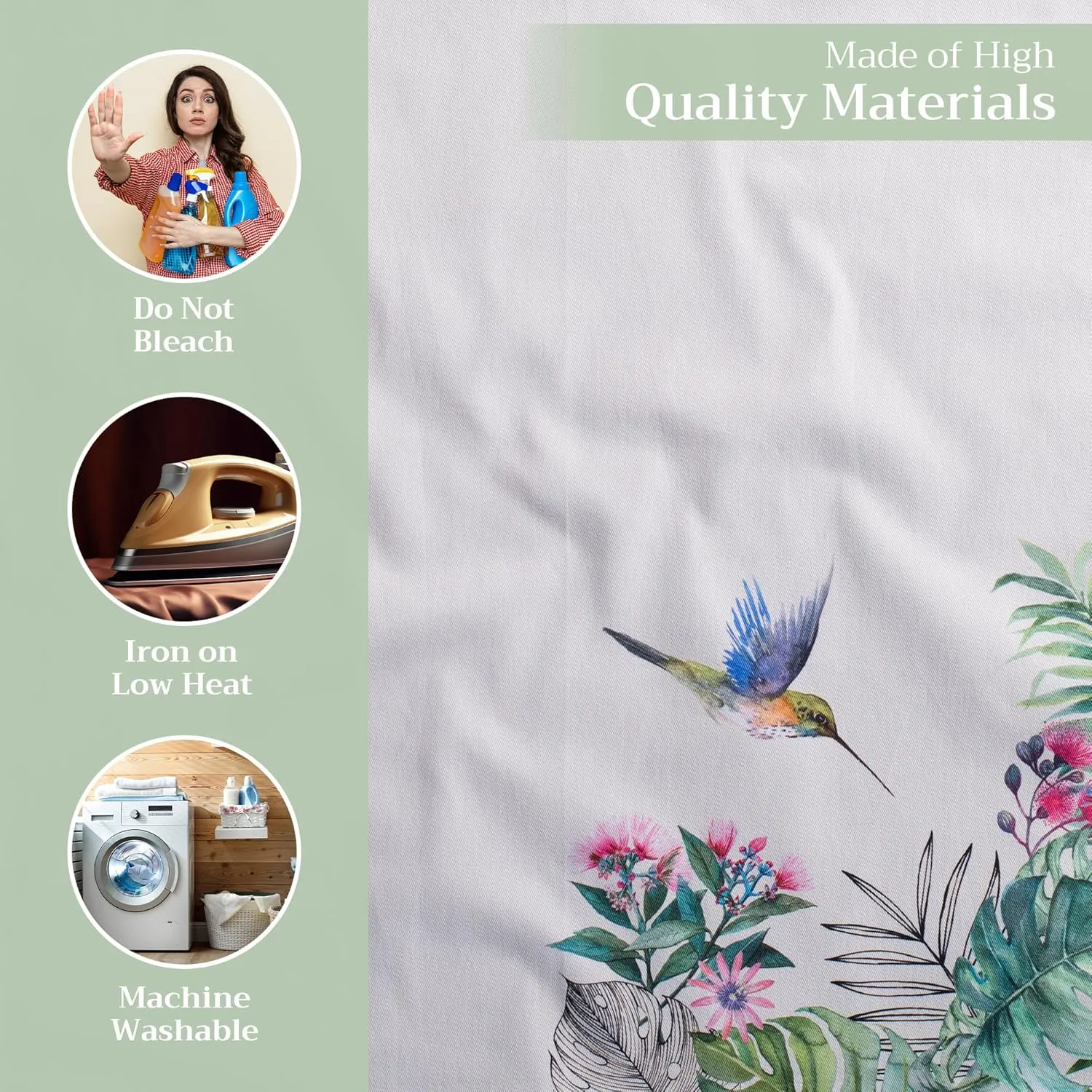 Maison d'Hermine Cloth Napkins Set of 4 100% Cotton Everyday Reusable Square Napkins Cloth Washable, Dinner, Party, Wedding, Restaurant, Spring/Summer (Tropiques, 20" x 20")