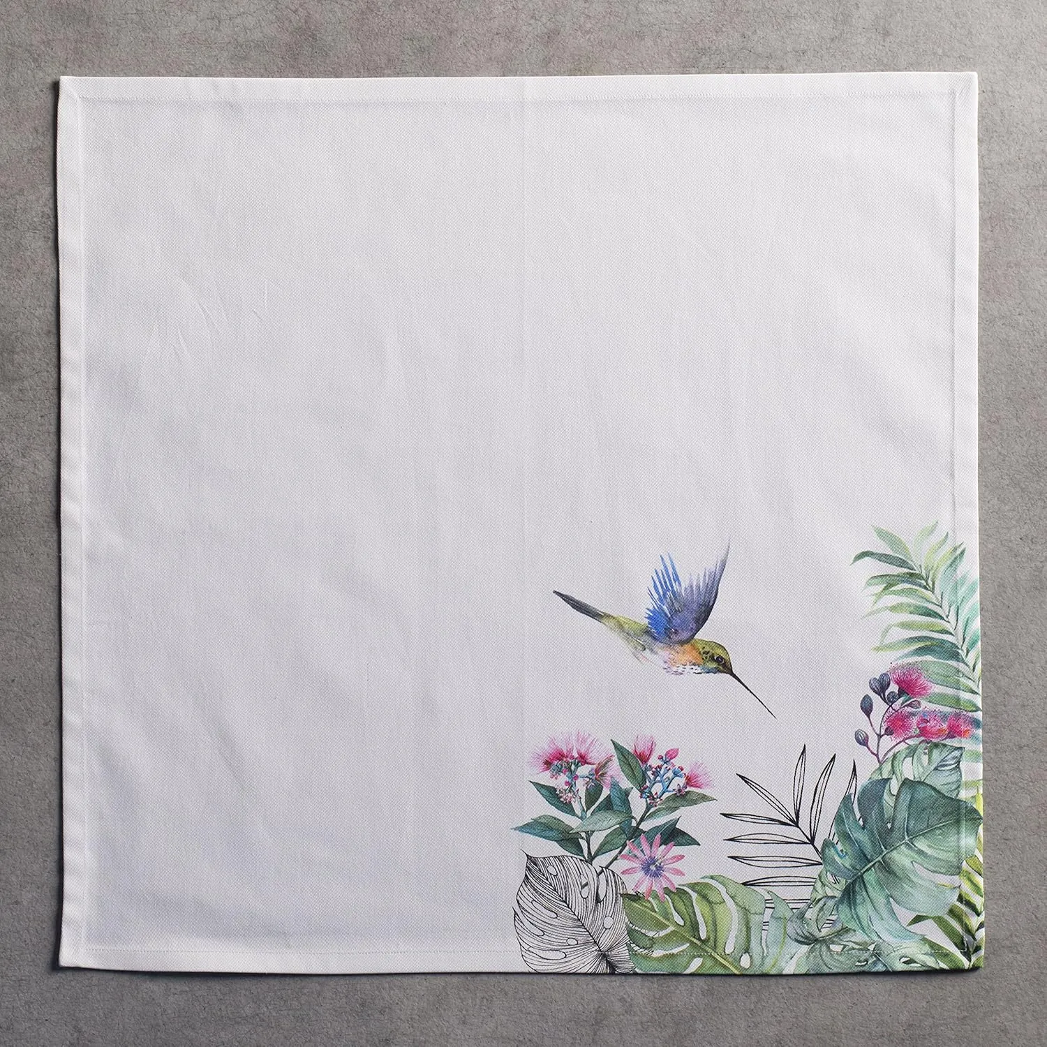 Maison d'Hermine Cloth Napkins Set of 4 100% Cotton Everyday Reusable Square Napkins Cloth Washable, Dinner, Party, Wedding, Restaurant, Spring/Summer (Tropiques, 20" x 20")