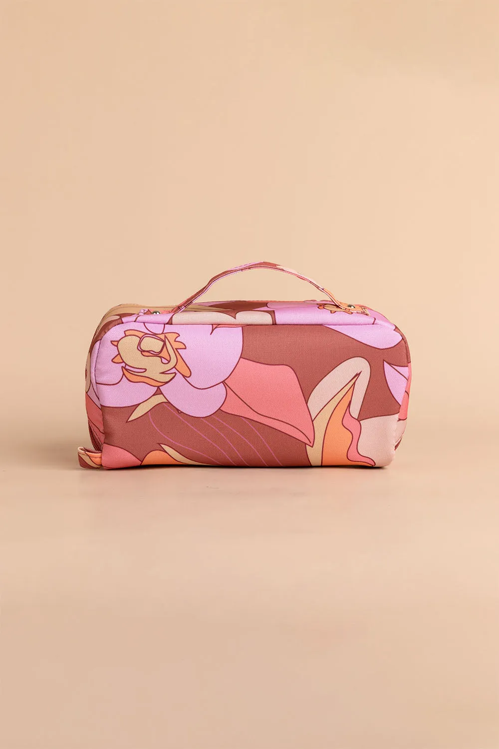 Makeup Bag - Terracotta Retro Orchid