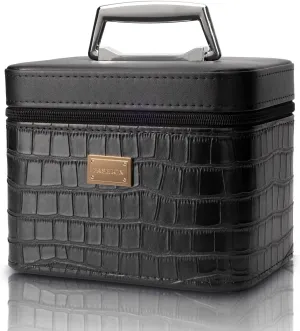 Makeup box,Black makeup storage box,Train case makeup box,Professional train case make up box for women adults.