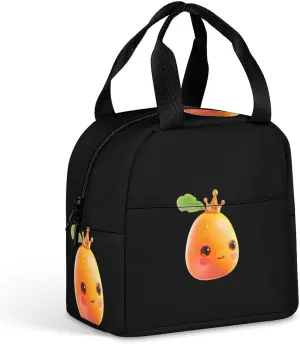 Mango Queen Reusable Lunch Bento Box Insulated Portable Handbags for Office Work Picnic for Men Women