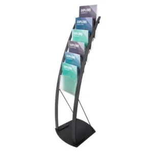 Manhattan Floor Brochure / Magazine Holder - Black