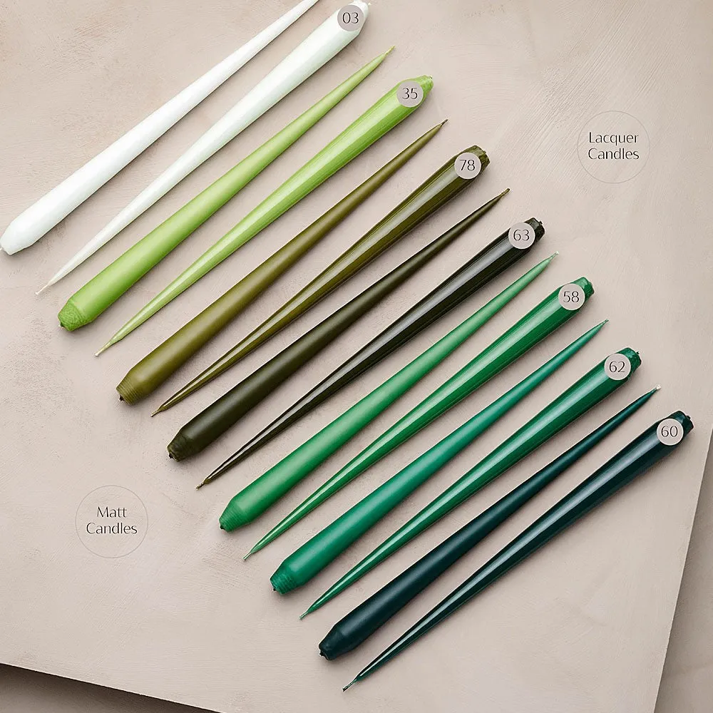 Marble Green Tapered Candle - 58