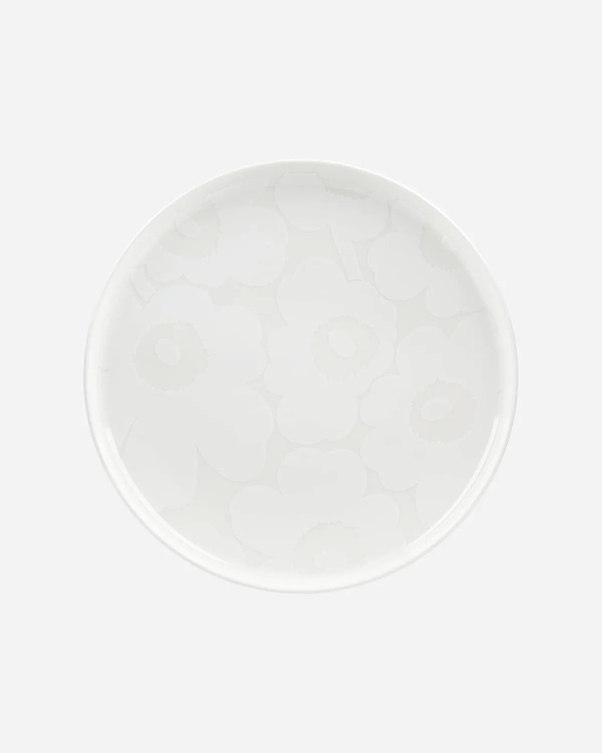 MARIMEKKO Oiva Unikko Dinner Plate — Refine Your Kitchen Décor with Our Iconic White Stoneware — Stylish White Porcelain Dinner Plates to Elevate Your Dining Experience (10 in)