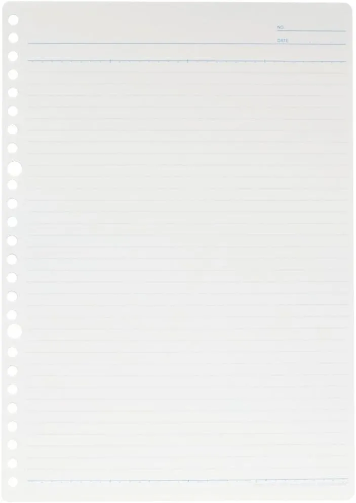 Maruman L1201H Loose Leaf B5 Horizontal Rule, 0.2 inch (6 mm), 100 Pieces, Set of 5