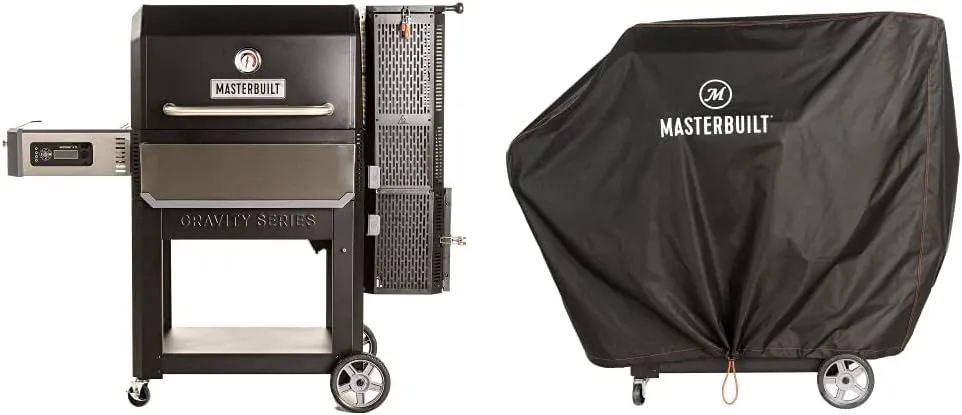 Masterbuilt Gravity Series 1050 Digital Charcoal Grill Smoker Combo   Cover Bundle