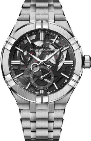 Maurice Lacroix Aikon Mercury Package Includes Strap - Black Calf Leather