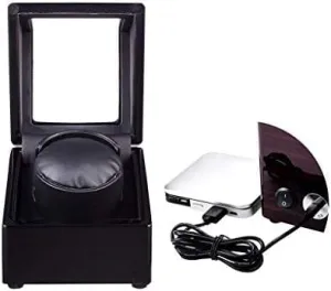 Mechanical Watch Shaker Automatic Watch Winder Box with Quiet Motor, 4 Rotation Modes, Wood Shell Watches Storage Display Box (Color : D) (D)