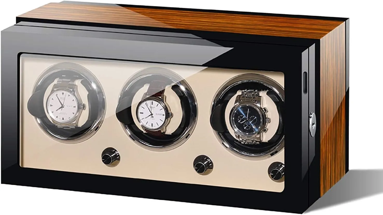 Mechanical Watch Winding Box Vertical Watch Shaker Automatic Motor Swing Watch Winder Rotating Device Watch Storage Display Box Household Quiet and Well Operated