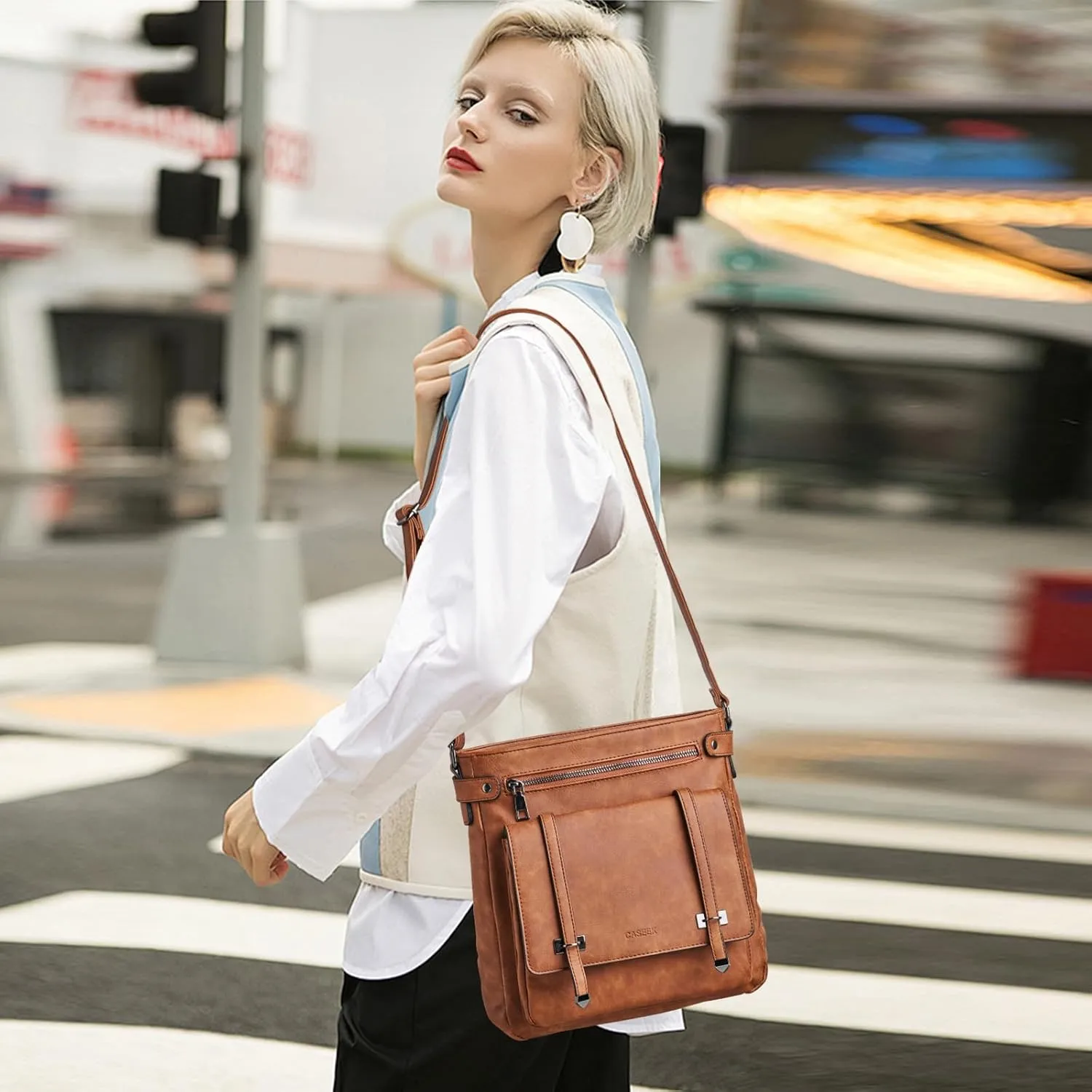 Medium Crossbody Bags for Women: Small Fashion Leather Purses Shoulder Cross Body Bag for Daily Use and Travel