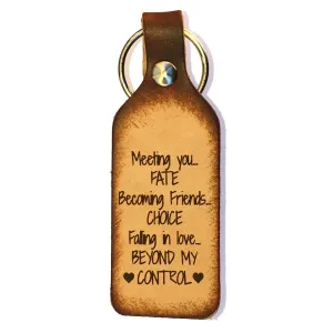 Meeting You, Fate Leather Keychain