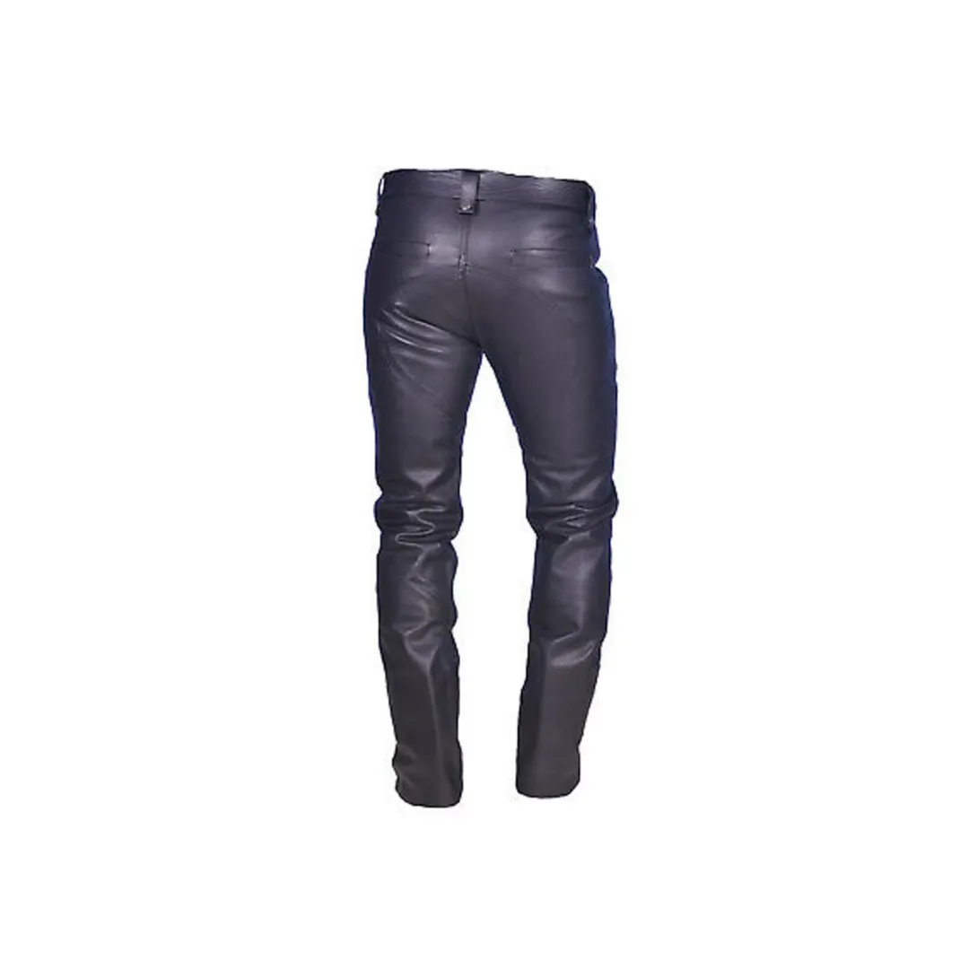 Men Leather Carpenter pants