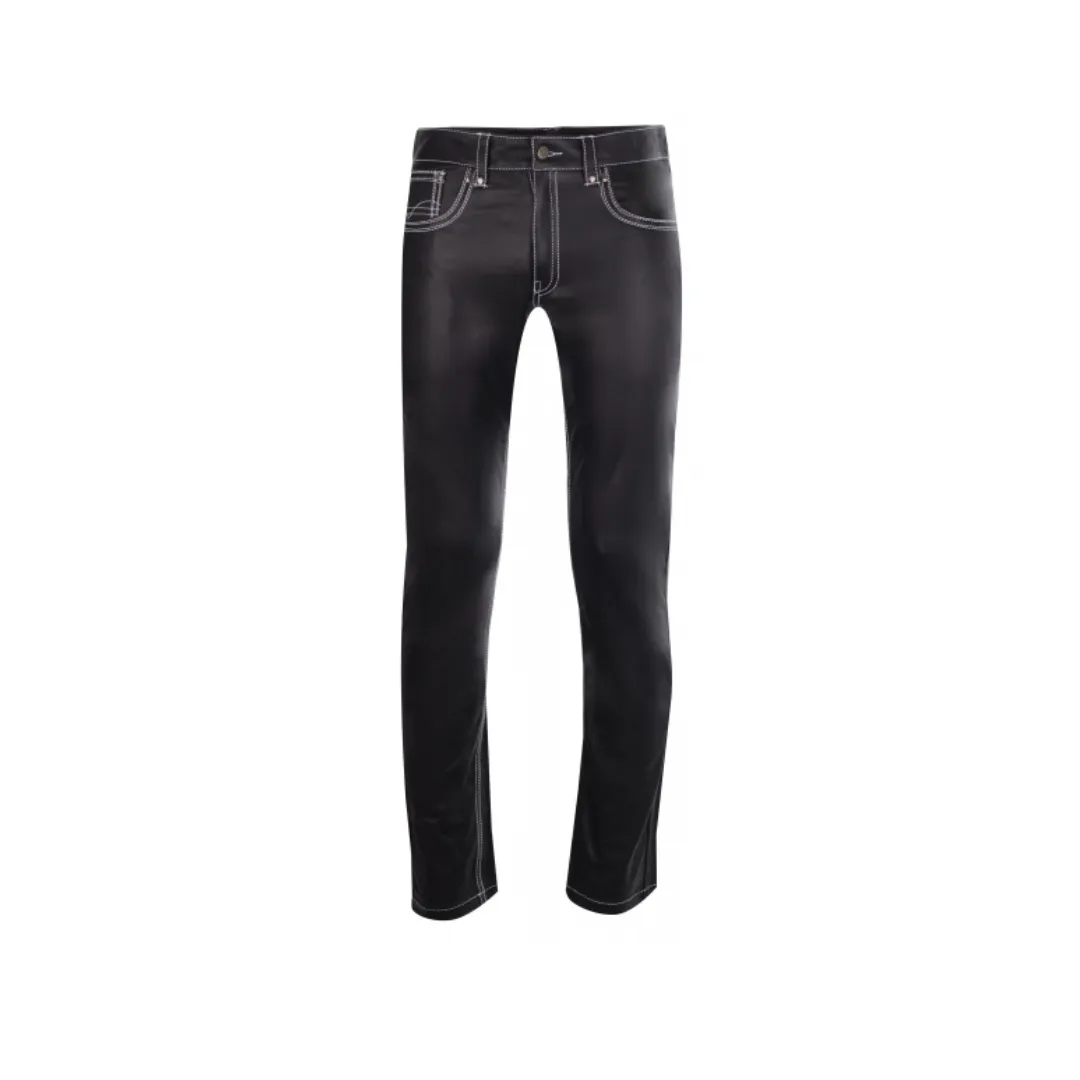 Men Leather Jeans Style Pant