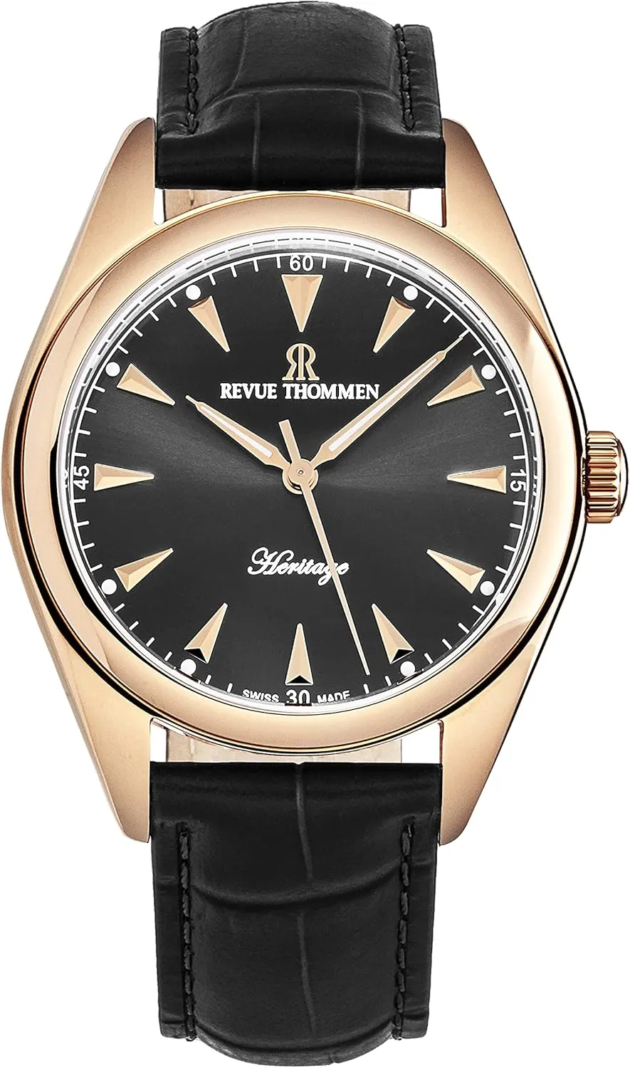 Men's 'Heritage' Grey Dial Grey Leather Strap Automatic Watch 21010.2562