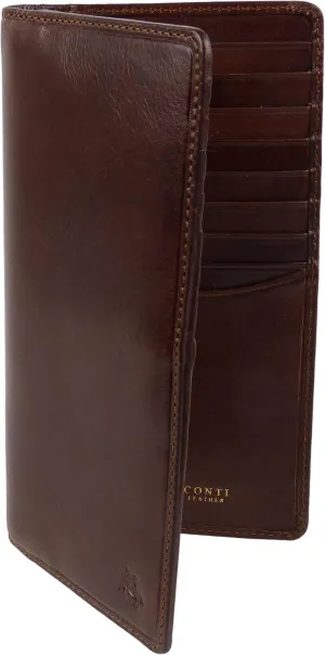 Men's Italian Leather Stylish Rfid Protected Suit Wallet By Gift Box