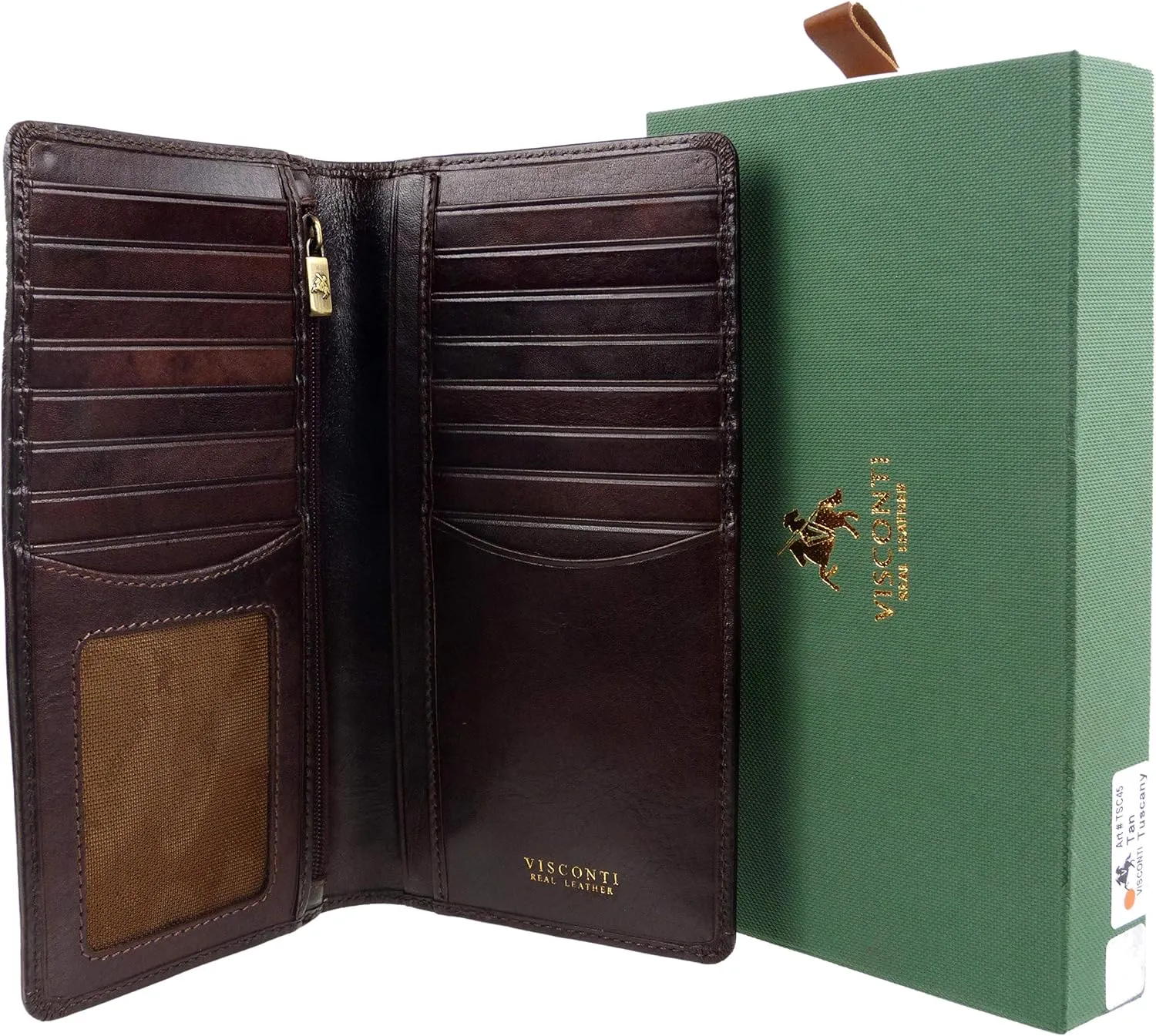 Men's Italian Leather Stylish Rfid Protected Suit Wallet By Gift Box
