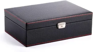 Mens Jewellery Box Carbon Fiber Leather Watch Finishing Display Box Watch Mechanical Watch Jewelry Storage Box Watch Gift Box